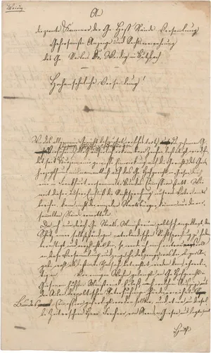 Weidig, Friedrich Ludwig – Manuskript seiner Verteidigung gegen politische Anklagen. Butzbach 1833