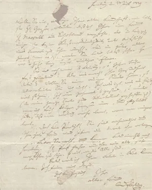 Ebeling, Christoph Daniel – Brief an den Leipziger Kupferstecher Christian Gottlieb Geyser. 1779