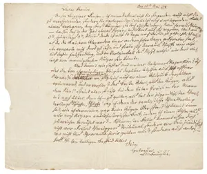 Fouqué, Friedrich de la Motte – Brief an den halleschen Juristen Ludwig Pernice. 1838