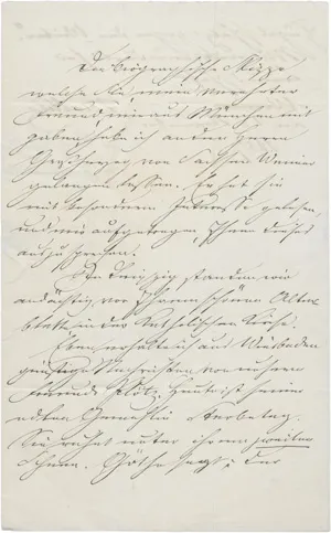 Maltitz, Apollonius August Frhr von – Brief an den Maler Vogel von Vogelstein. 1857 + Beilagen