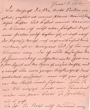 Schopenhauer, Adele – Lettre à la peintre Louise Seidler.