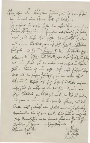 Schütze, Johann Stephan – Brief aus Weimar an einen Buchhändler. 1835