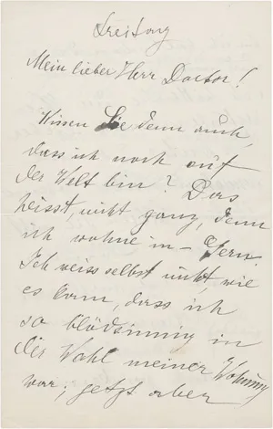 Janitschek, Maria – Brief an einen Arzt.