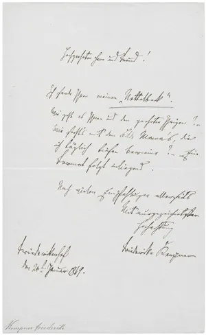 Kempner, Friederike – List do przyjaciela