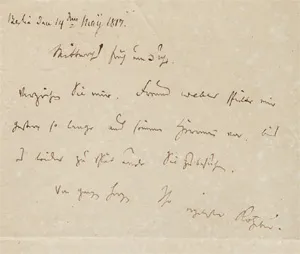 Kotzebue, August von – Billet an einen Bekannten. Berlin 1817