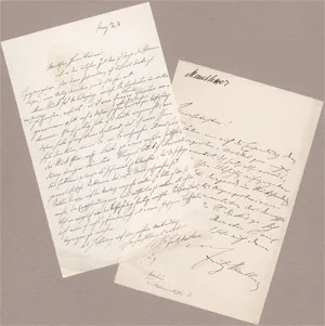 Mauthner, Fritz – 2 Briefe, der erste an Leopold Rosner. 1873-1879