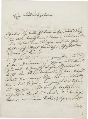Meisl, Carl – List polecający dla aspirującego aktora. 1853