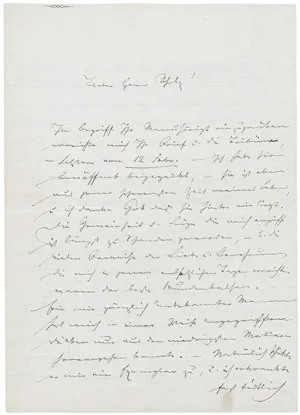 Polko, Elise – Brief an einen Herrn Scholz. Nach 1850