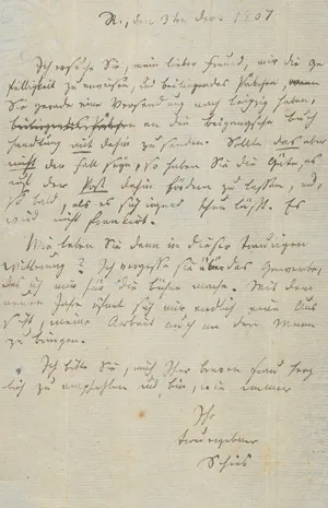 Schink, Johann Friedrich – List do przyjaciela. 1807
