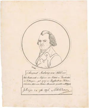 Schlözer, August Ludwig von – Brief an einen Herrn. 1797