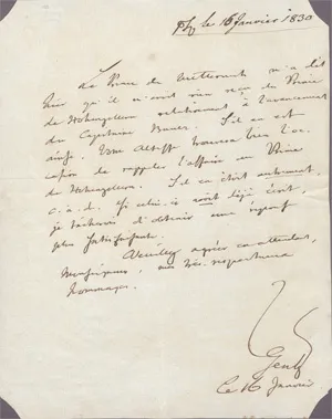 Gentz, Friedrich von – Brief an einen Herrn. 1830