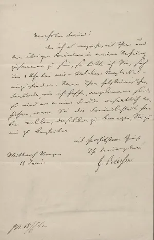 Riesser, Gabriel – Brief an einen Freund