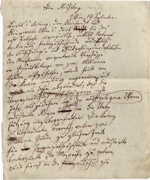 Tausenau, Carl – Politisches Manuskript mit Unterschrift. Wohl 1848