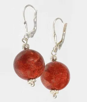 Pendiente de coral plata 925.