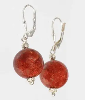 Pendiente de coral plata 925.