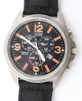 ساعة كرونوغراف Citizen Eco-Drive من التيتانيوم بحركة كوارتز Citizen Eco-Drive تعمل بالطاقة الشمسية