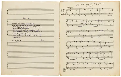 Musik – David, Hans Walter. Turm-Musiken für zwei Diskant- und Bassflügelhörner gesetzt. Eigenhändiges Musikmanuskript mit doppelter…