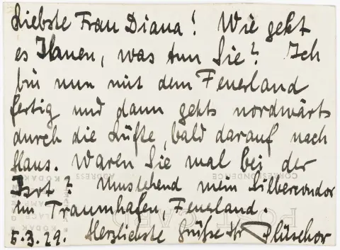 Plüschow, Günther – collezione di 4 documenti manoscritti. Berlino e altri, 1922-1929. Tutti con firme autografe.