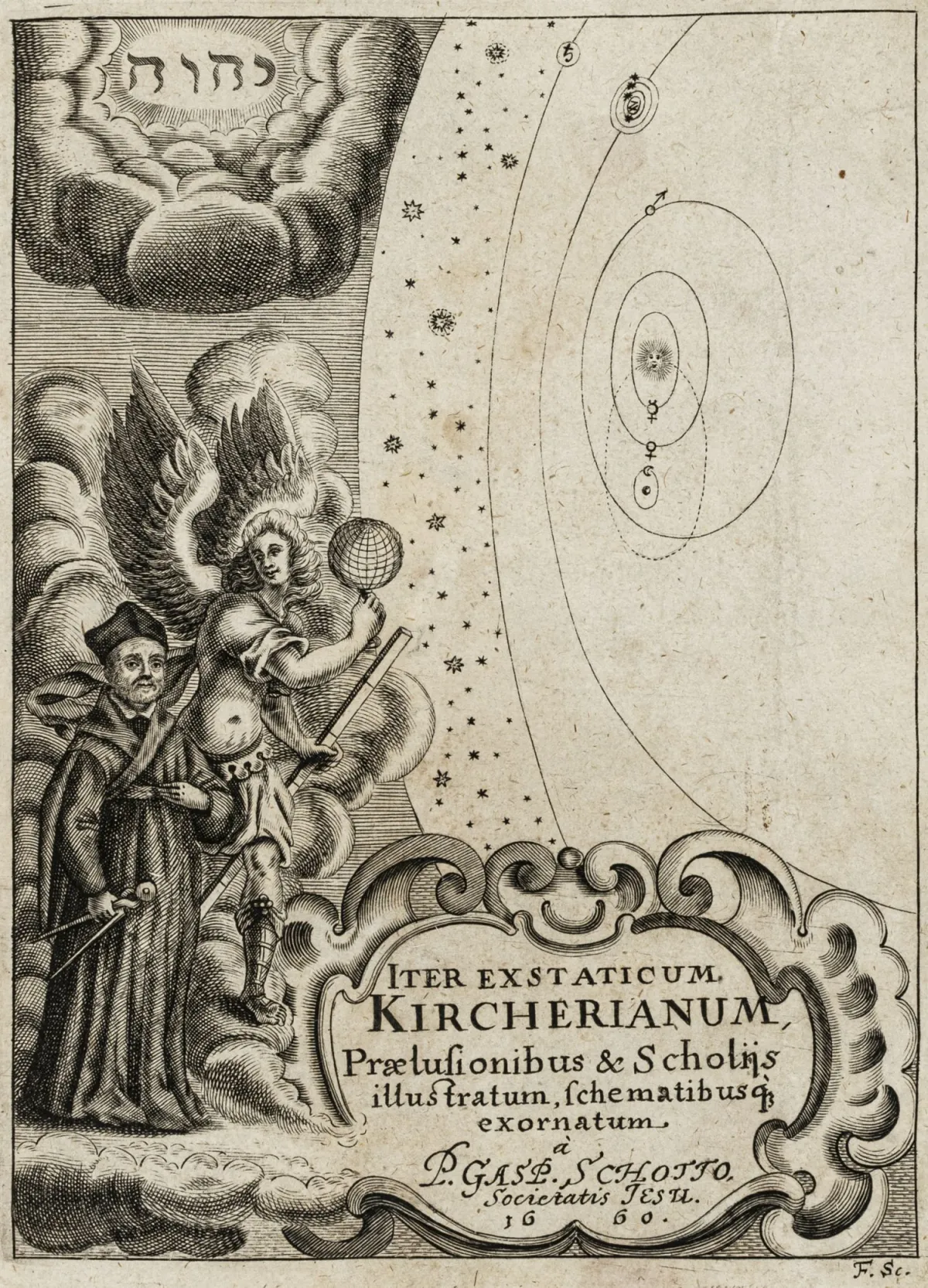 Astronomia – Kircher, Athanasius. Iter extaticum coeleste, quo mundi opificium, id est, coelestis expansi, siderumque; tam errantium, quam…