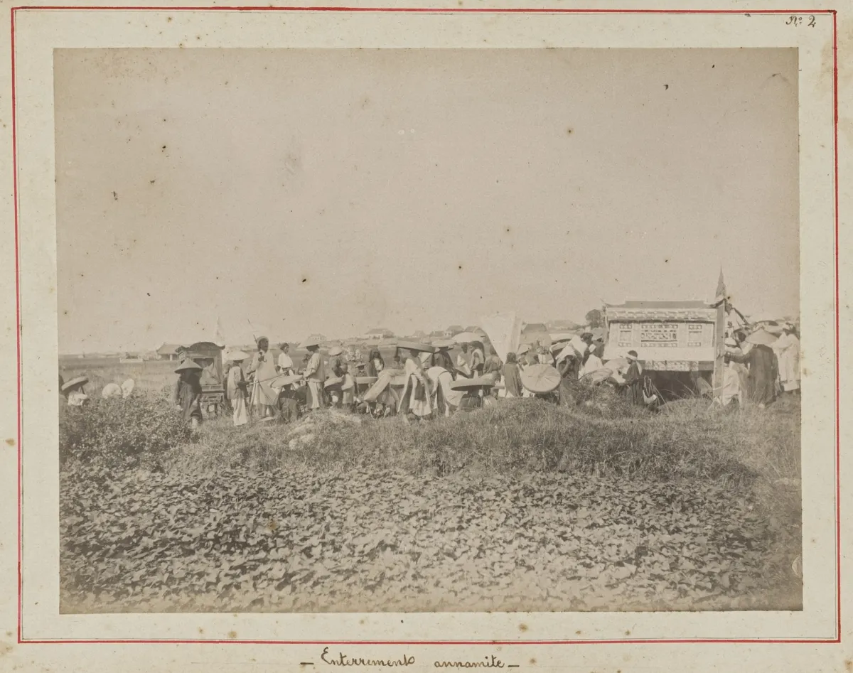 В'єтнам – Альбом із 66 наклеєних оригінальних фотографій. Альбумін і срібло-желатиновий друк. Вінтаж. Близько 1890.