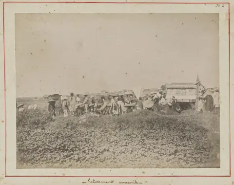В'єтнам – Альбом із 66 наклеєних оригінальних фотографій. Альбумін і срібло-желатиновий друк. Вінтаж. Близько 1890.