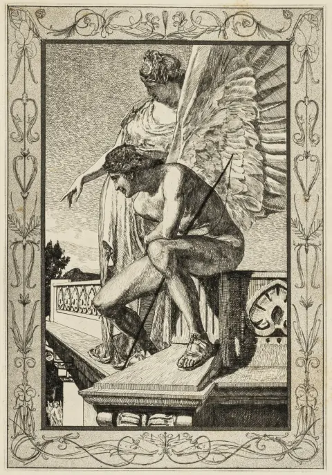 Apulejus – Amor und Psyche. Ein Märchen des Apulejus. Aus dem Lateinischen von Reinhold Jachmann. Illustriert in 46 (15 ganzseitige, 31…