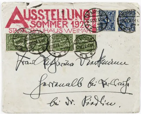 Bauhaus – Dieckmann, Erich. Ausstellung Sommer 1923. Staatliches Bauhaus Weimar. Von Erich Dieckmann eigenhändig beschrifteter…