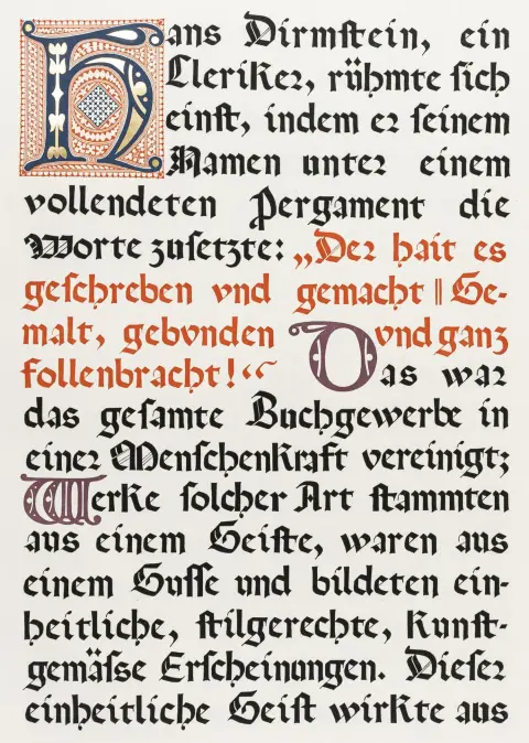 Buchwesen – Das deutsche Buchgewerbehaus und der deutsche Buchgewerbeverein. Mit 8 farbigen Initialen und 7 Abbildungen. Leipzig, 1900. 1…