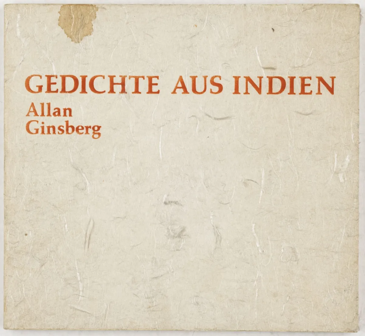 Ginsberg, Allen – Pjesme iz Indije. Putne bilješke. S 9 originalnih bakropisa Ulfa Mewesa. Hildesheim, Fachschule, 1973. 22 lista (uvezano…