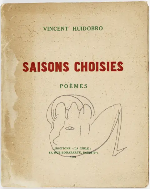 Huidobro, Vicente (Vincent) – Saisons choisies. Poèmes. Mit Photo-Porträt nach Picasso und eigenhändiger Widmung sowie mehreren…