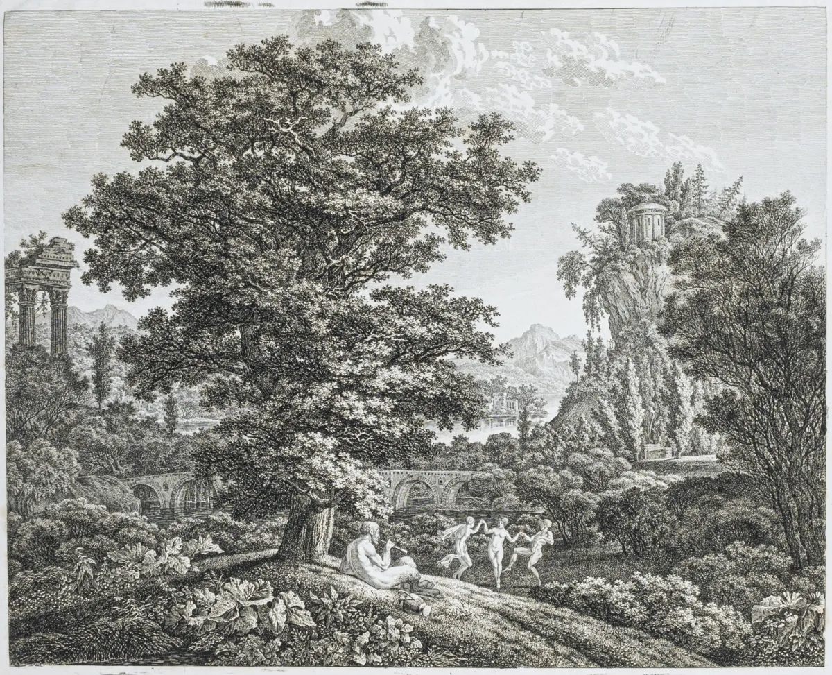 Kolbe, Carl Wilhelm – Ples. Bakropis na velin papiru. 1800
