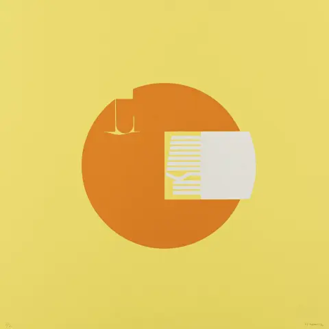 Acht, Réne Charles – Acht Serigraphien. Mappe mit 8 farbigen Serigraphien und 1 Original-Scherenschnitt auf Karton. Alle Arbeiten signiert…