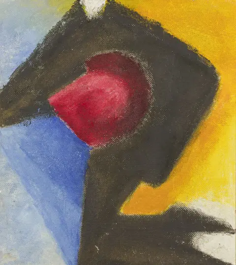 Buchholz, Erich – Rote Spirale. Öl auf Hartfaserplatte. Verso von Mo Wedd-Buchholz bezeichnet und datiert "Nachlass Erich Buchholz 1958".…