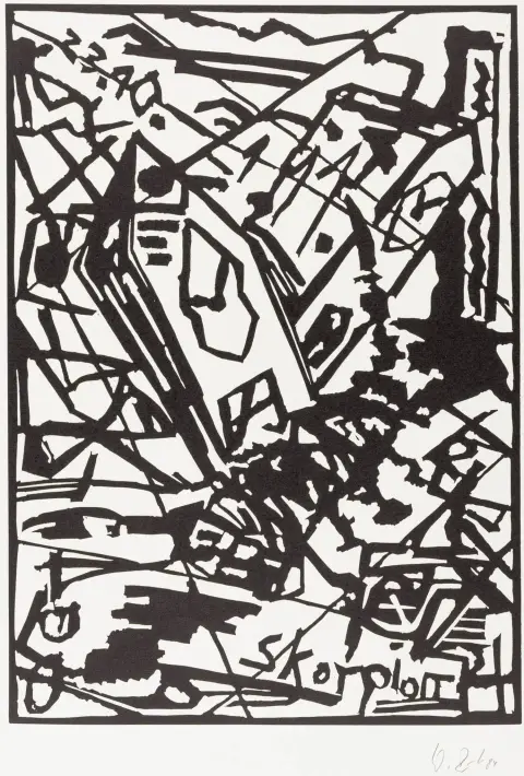 Büttner, Werner – Tierkreiszeichen. 6 Linolschnitte. Alle rechts unten signiert. 1984. Bildgröße: 42,5 x 29,5 cm. Blattgröße: 54,5 x 40…