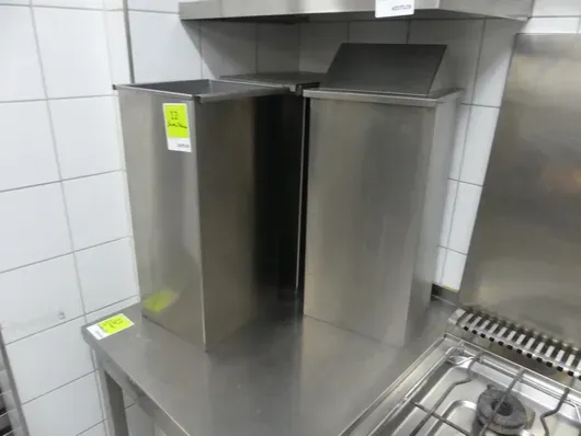 3 buc. coșuri de gunoi din oțel inoxidabil
