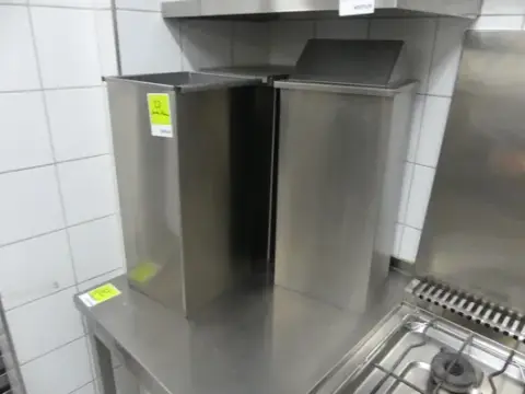 3 buc. coșuri de gunoi din oțel inoxidabil