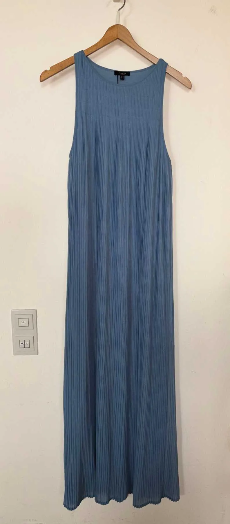 1件原装 Massimo Dutti 连衣裙,蓝色,XS码,全新