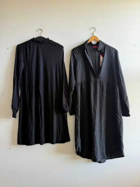 1 lote de E-Sprit original talla S y vestido S.Oliver talla 38, negro, nuevo, 2 piezas