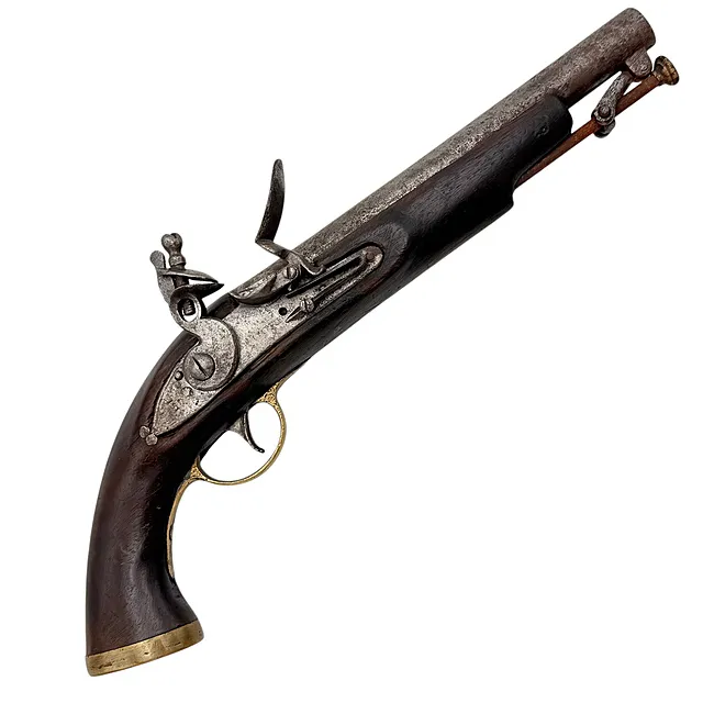 Pistol cu cremene după modelul britanic New Land Pattern, probabil Compania Indiilor de Est, mecanism datat 1816