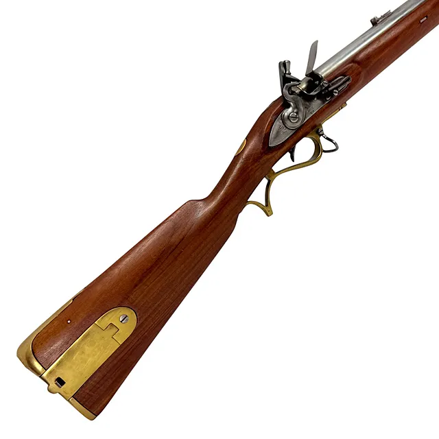 بندقية صوان من نوع Baker Rifle مع صندوق في المؤخرة، نسخة بارود أسود، أواخر القرن العشرين / أوائل القرن الحادي والعشرين