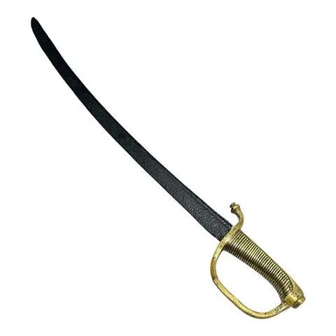 Infanteriesäbel, Briquet nach französischem Muster, messingfarbenes Gefäß, wohl 1. Hälfte 19. Jh.