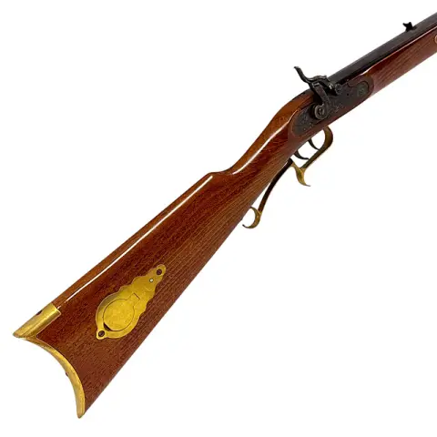 Perkussionsbüchse Dikar Typ Hawken, Kaliber .45, Kolbenkasten, Stecher, Replik, Spanien, 1993