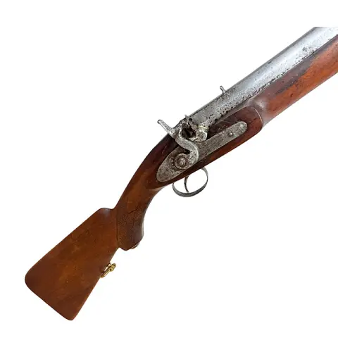 Perkussionsgewehr, Militärversion, Nussbaumschaft, Kal. 18 mm, „8/12“, wohl 19. Jh.