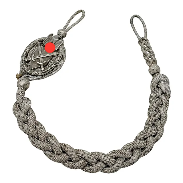 Cordón de tirador del Ejército de la Wehrmacht, 5.º grado, escudo de armas en corona de hojas de roble, 2.ª forma, 1939-1945