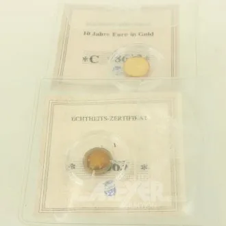 2 special mintages in 585 gold from subscription