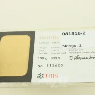 Goldbarren UBS
