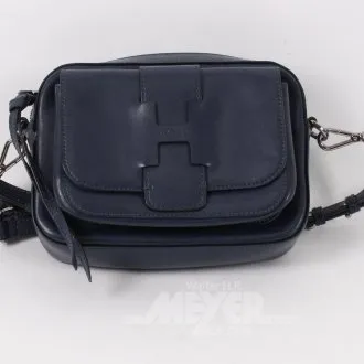 Sac bandoulière en cuir bleu marine