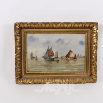 Gemälde "Segelboote vor der Küste"