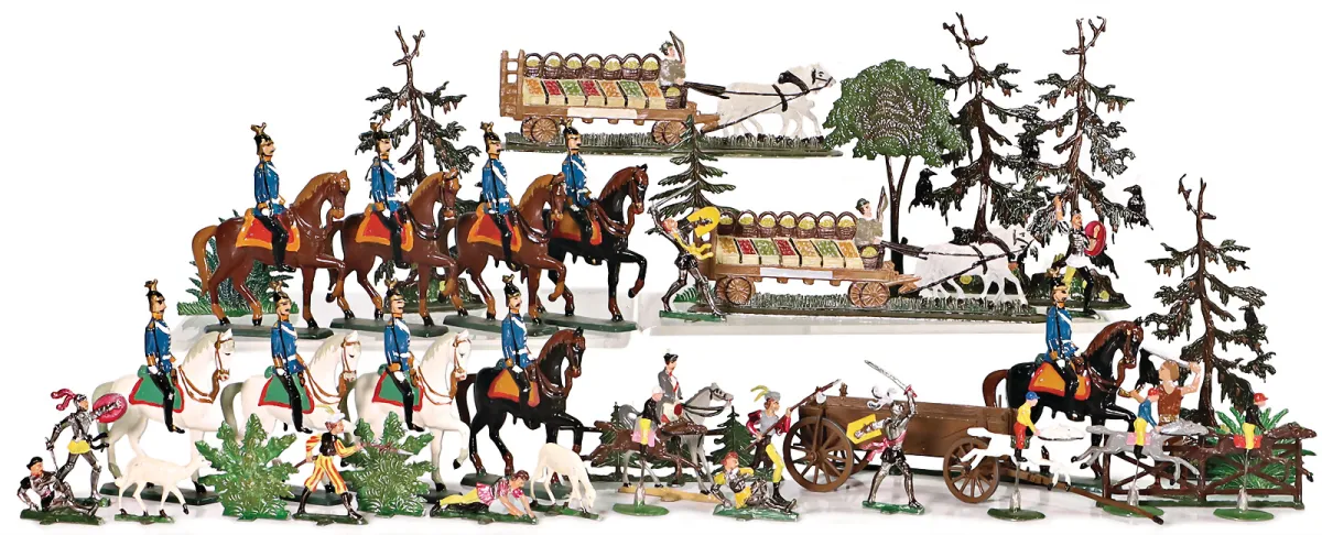 Lot d'étain, cavaliers