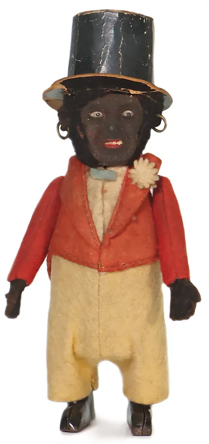 SCHUCO – Figurine dansante colorée avec haut-de-forme et costume en feutre